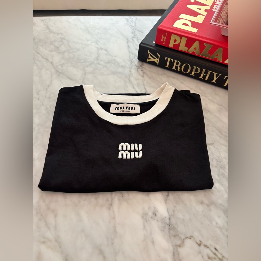 Miu Miu Black and White T-Shirt XS